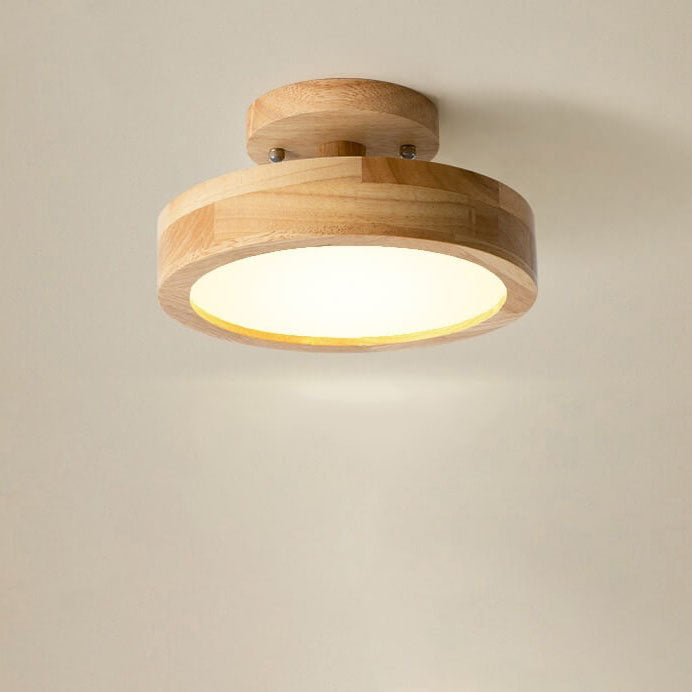 Alexandros - Nordic Log Ronde LED Half-Inbouw Plafondlamp voor een Warme Sfeer