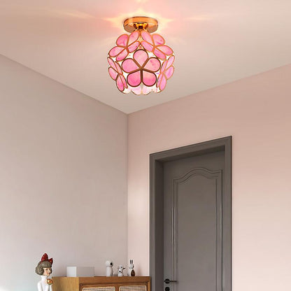 BloemLicht – Elegante Glazen Hanglamp met Bloemenontwerp