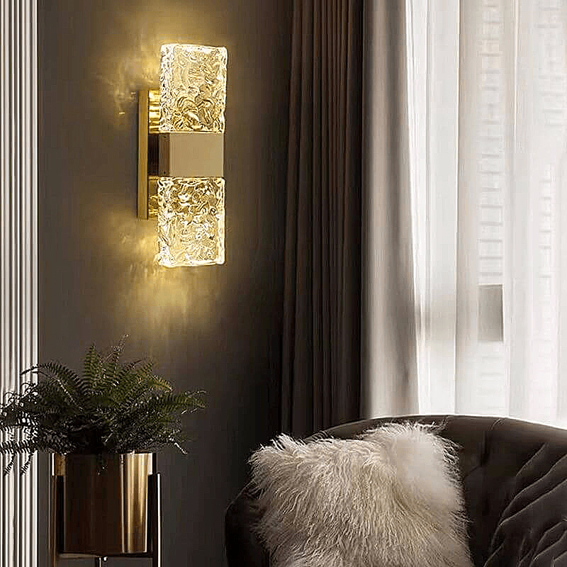 LumiLux - Kristallen Gouden LED Wandlamp