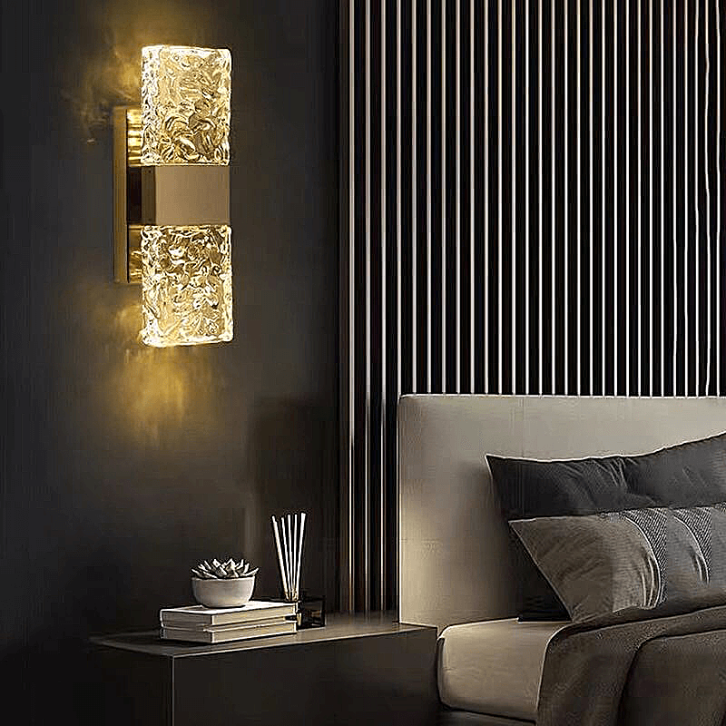 LumiLux - Kristallen Gouden LED Wandlamp