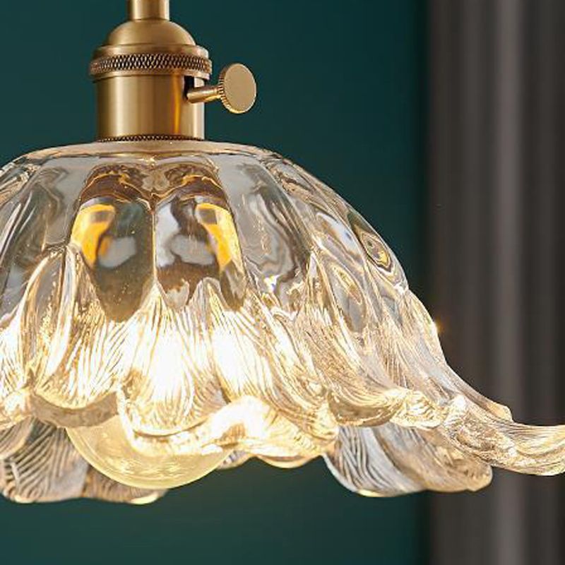 BloomLuxe - Gouden Glazen Bloem Hanglamp