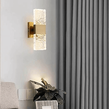 LumiLux - Kristallen Gouden LED Wandlamp