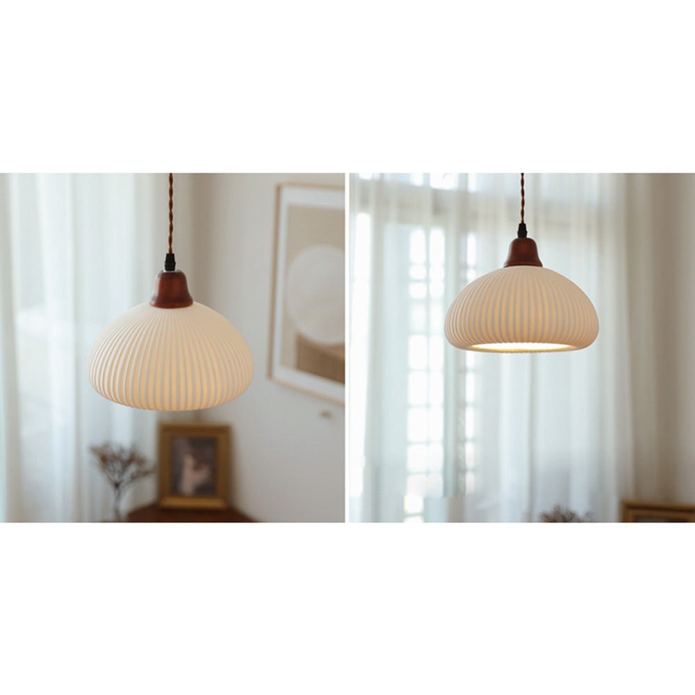 Isabella - Elegante Wit Keramische Hanglamp voor Tijdloze Sfeer