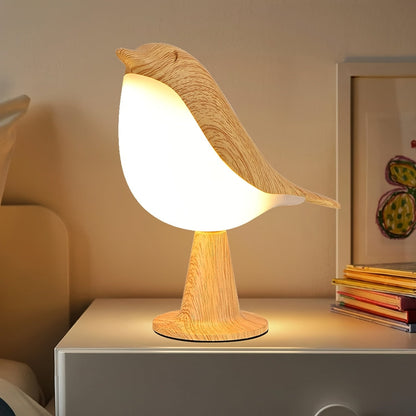 BrightNest - USB Oplaadbare LED Vogel Tafellamp met Touch Dimming