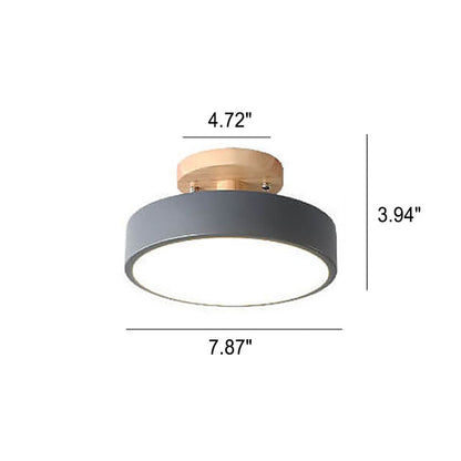 Alexandros - Nordic Log Ronde LED Half-Inbouw Plafondlamp voor een Warme Sfeer