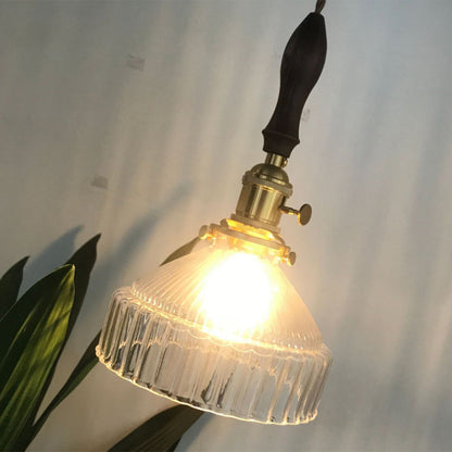 StripeGlow – Hanglamp met Gestreept Glas voor Een Authentieke en Stijlvolle Look