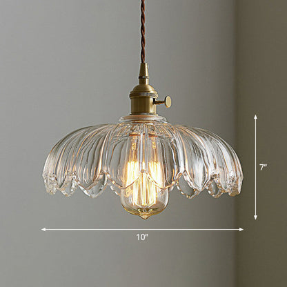 Floriana – Vintage Glazen Hanglamp in Bloemvorm