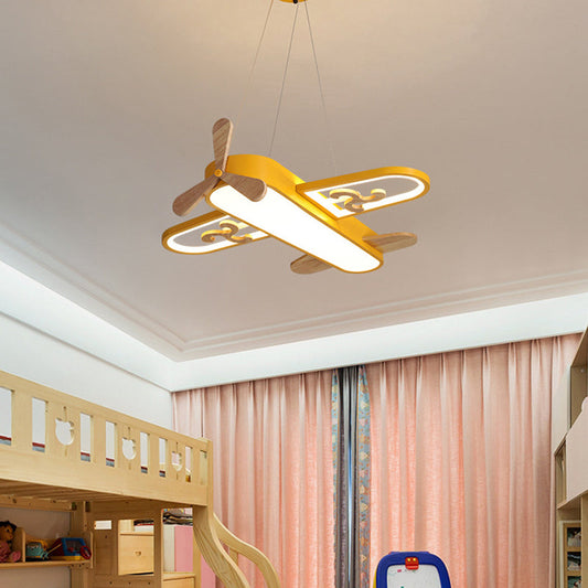 AeroGlow – Luxe Vliegtuigvormige LED Hanglamp voor Kinderkamers