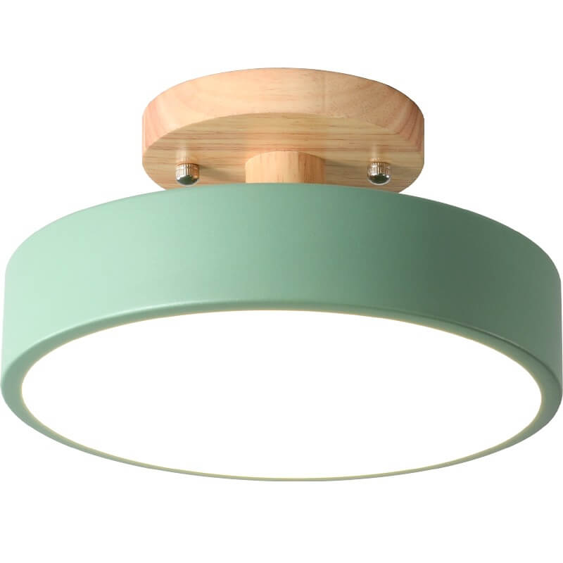 Alexandros - Nordic Log Ronde LED Half-Inbouw Plafondlamp voor een Warme Sfeer