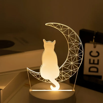 MaanLamp - 3D Kat USB Tafellamp