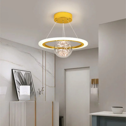 Elena - Moderne LED Plafondlamp met Glans Kroonluchter Design