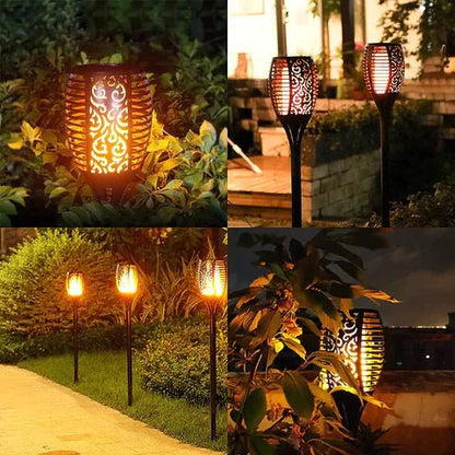 Outdoor Solar Torch Lamp | Weerbestendige LED Tuinverlichting met Realistisch Vlammeneffect