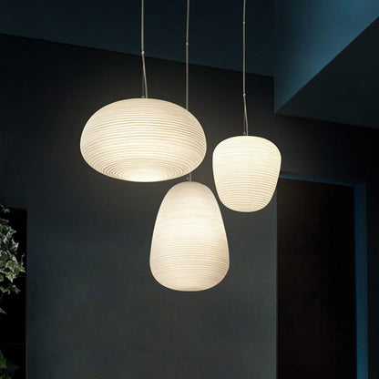 MarieLume | Moderne Geribbelde Glazen Hanglamp