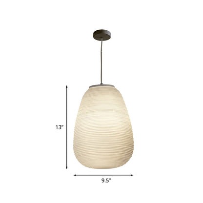 MarieLume | Moderne Geribbelde Glazen Hanglamp