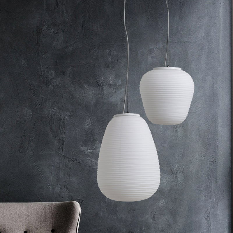 MarieLume | Moderne Geribbelde Glazen Hanglamp