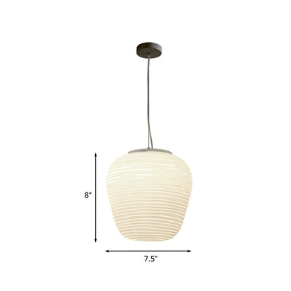 MarieLume | Moderne Geribbelde Glazen Hanglamp