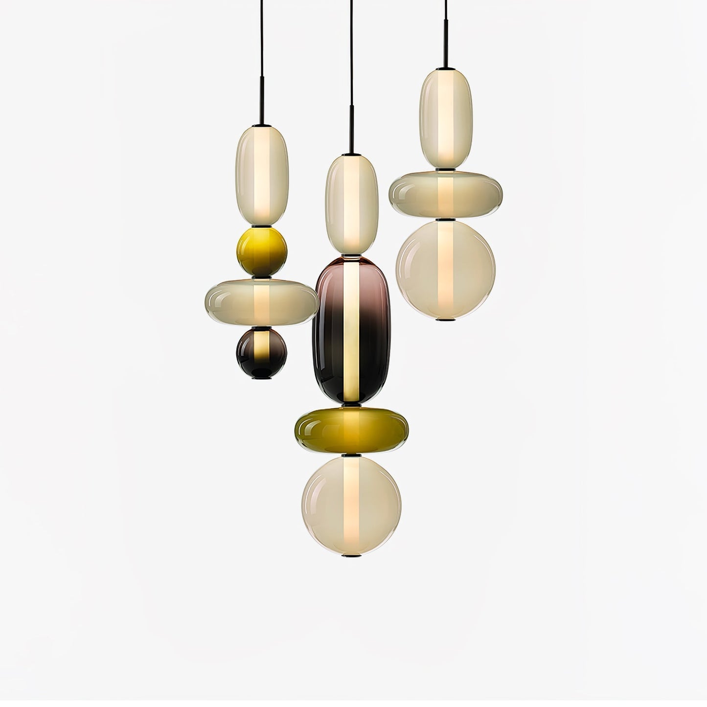 LunaGlo | Luxe Glazen Hanglamp voor een Elegante Sfeer