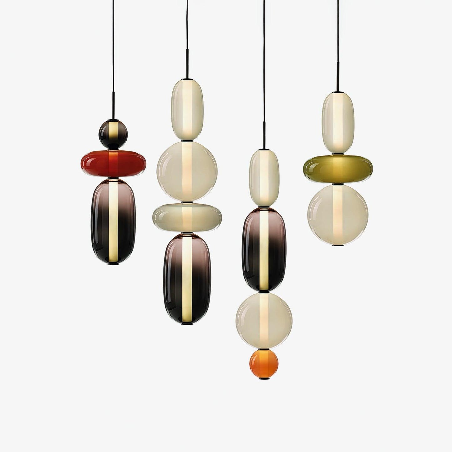 LunaGlo | Luxe Glazen Hanglamp voor een Elegante Sfeer