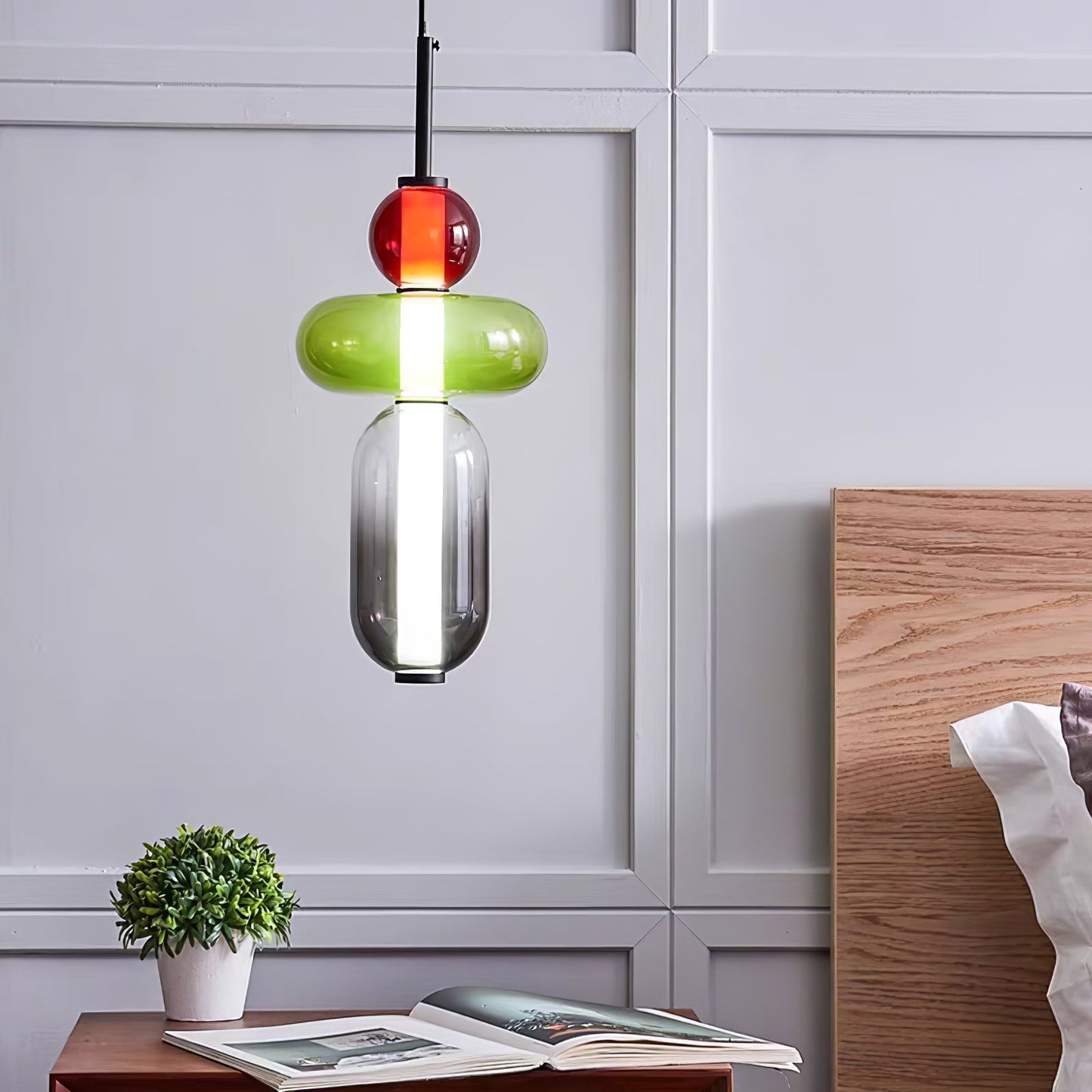 LunaGlo | Luxe Glazen Hanglamp voor een Elegante Sfeer