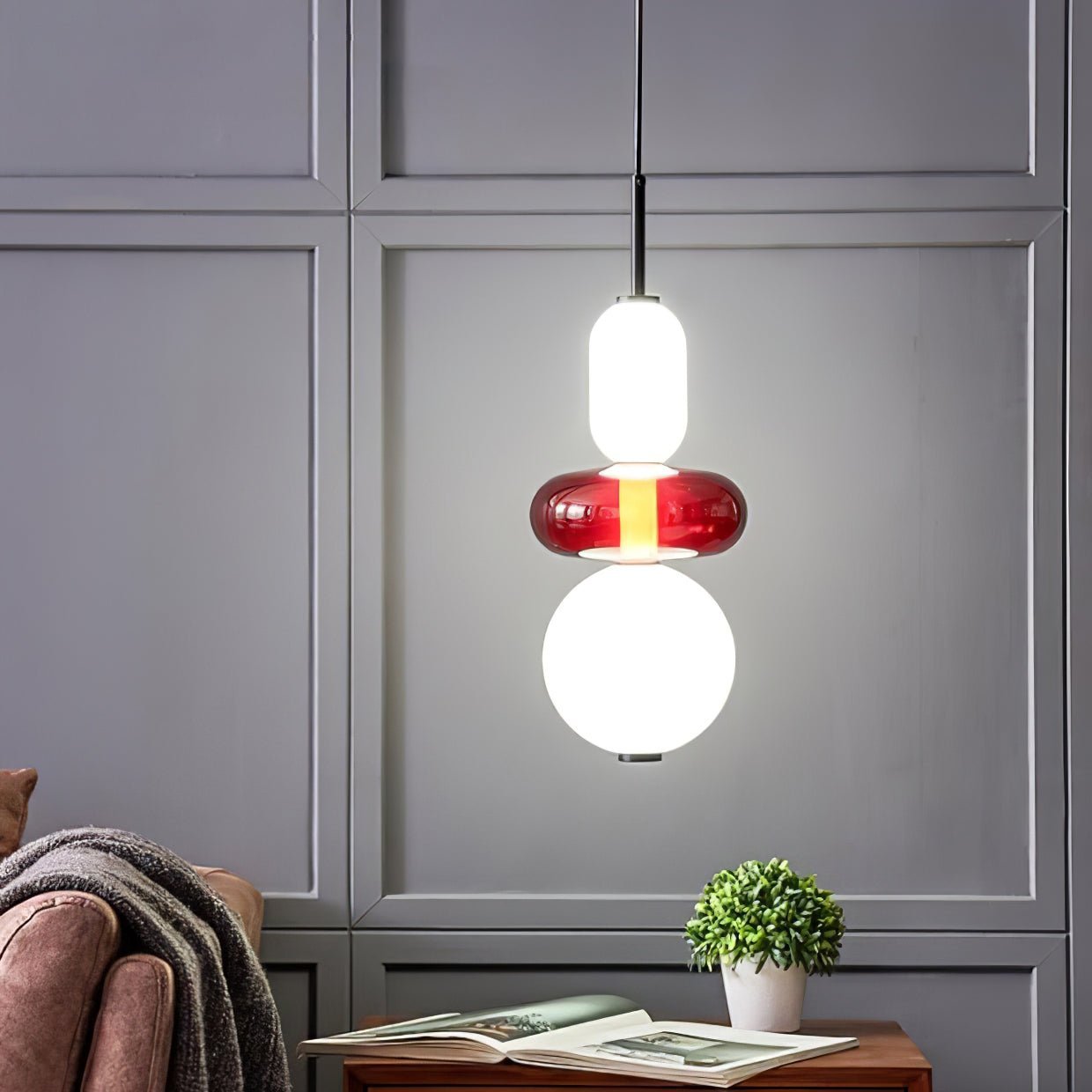 LunaGlo | Luxe Glazen Hanglamp voor een Elegante Sfeer