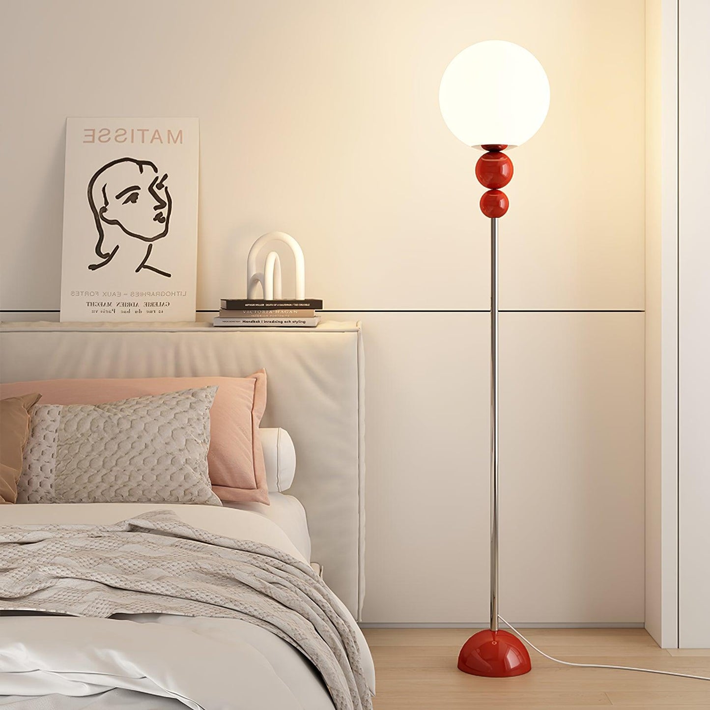 Vloerlamp Clavel | Moderne Design Vloerlamp met Metaal en Acryl voor Woonkamer, Slaapkamer en Kantoor