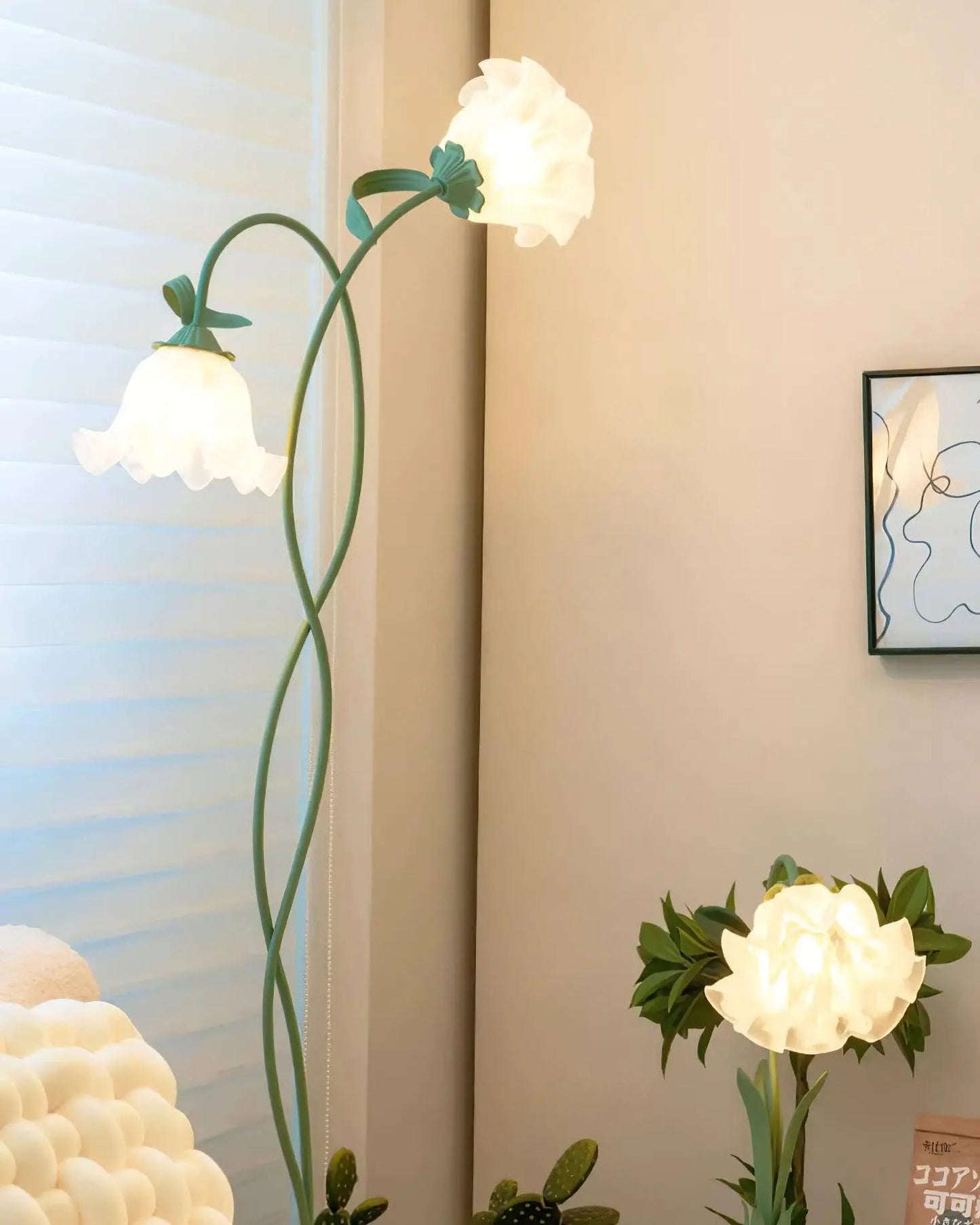 PetalGlow | Stijlvolle Serene Bloemen Vloerlamp