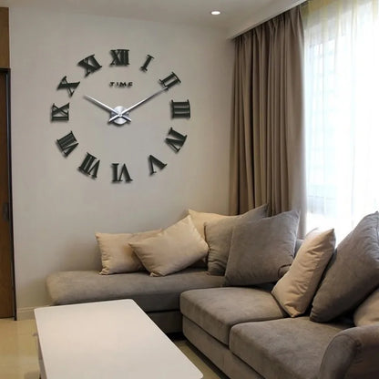 Horloge DecoVision – 3D Wandklok met Spiegel Effect voor de Woonkamer