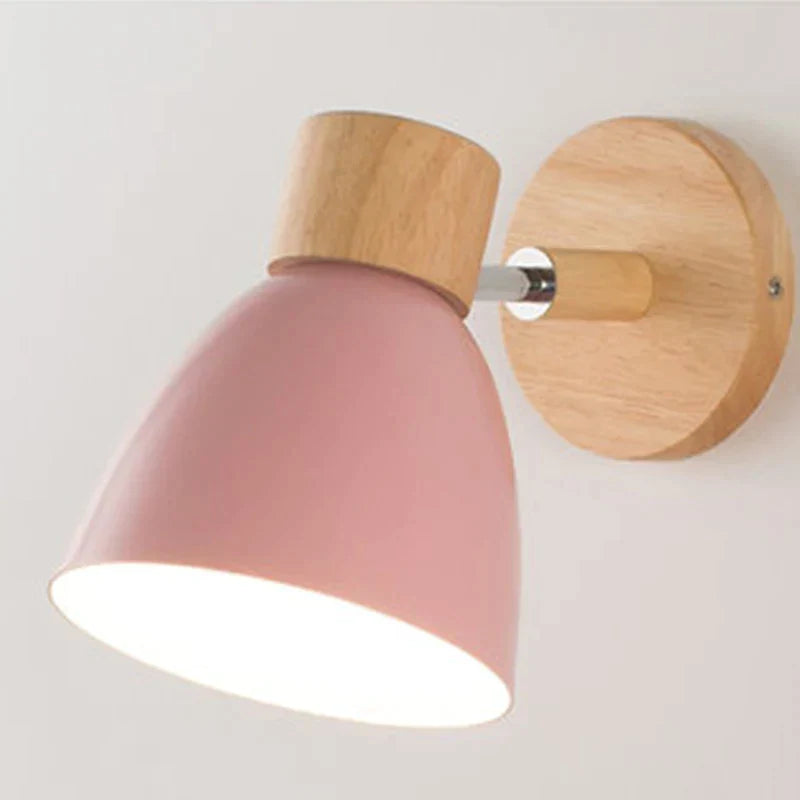 AuraWood - Stijlvolle Macaron Houten Wandlamp