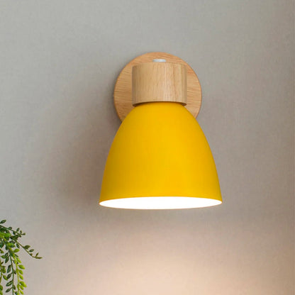 AuraWood - Stijlvolle Macaron Houten Wandlamp