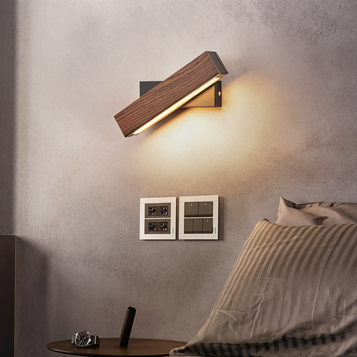 TwistLume | 360° Draaibare Rechthoekige LED Wandlamp