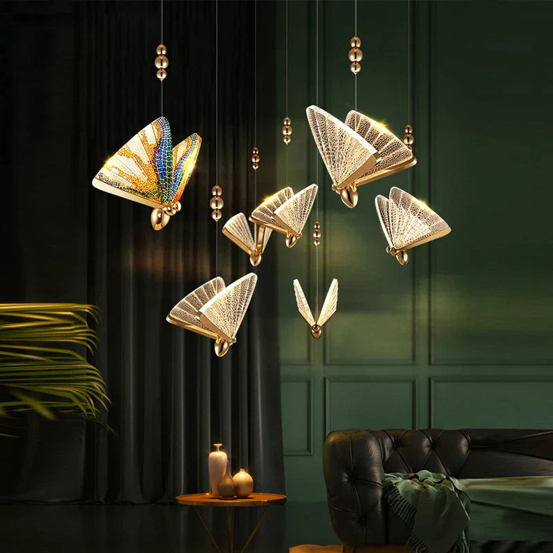 AureliaGlow – Luxe Vlinder Hanglamp voor Sfeervolle Verlichting