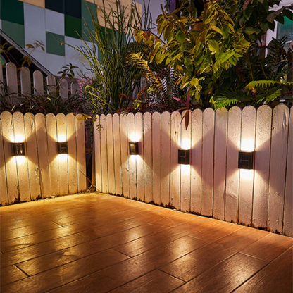 SolarLuxe – Draadloze LED Solar Wandlampen voor Tuin en Patio