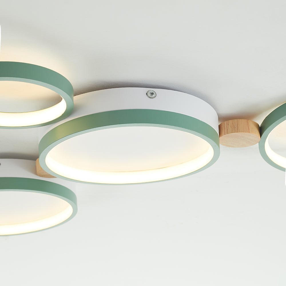 Antoine – Moderne Plafondlamp in Wit en Grijs Metaal