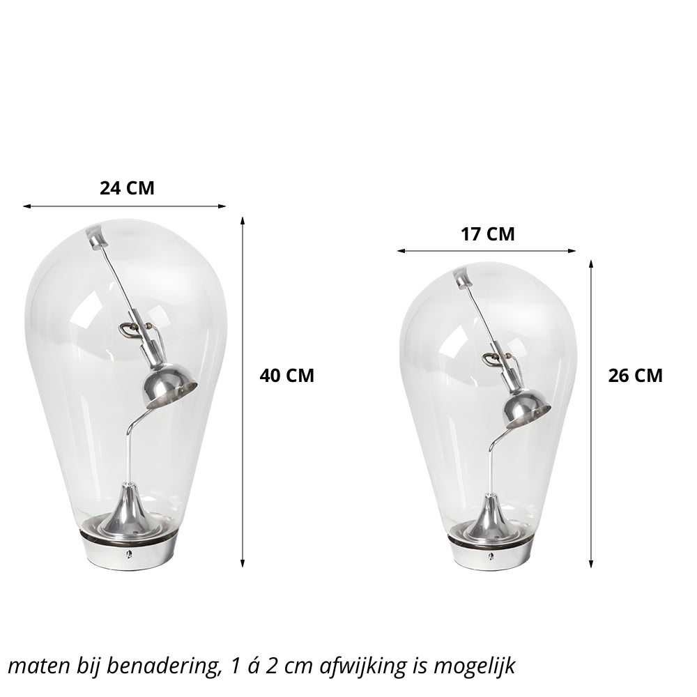 Magneto - Glazen Tafellamp met Touch Dimming voor Industriële Stijl