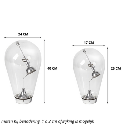 Magneto - Glazen Tafellamp met Touch Dimming voor Industriële Stijl