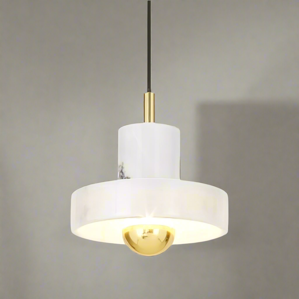 AuraMarbre – Chique Marmeren Hanglamp voor Luxe Verlichting