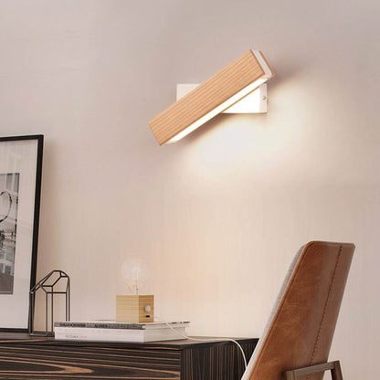 TimberLuxe - Moderne Houten LED Wandlamp