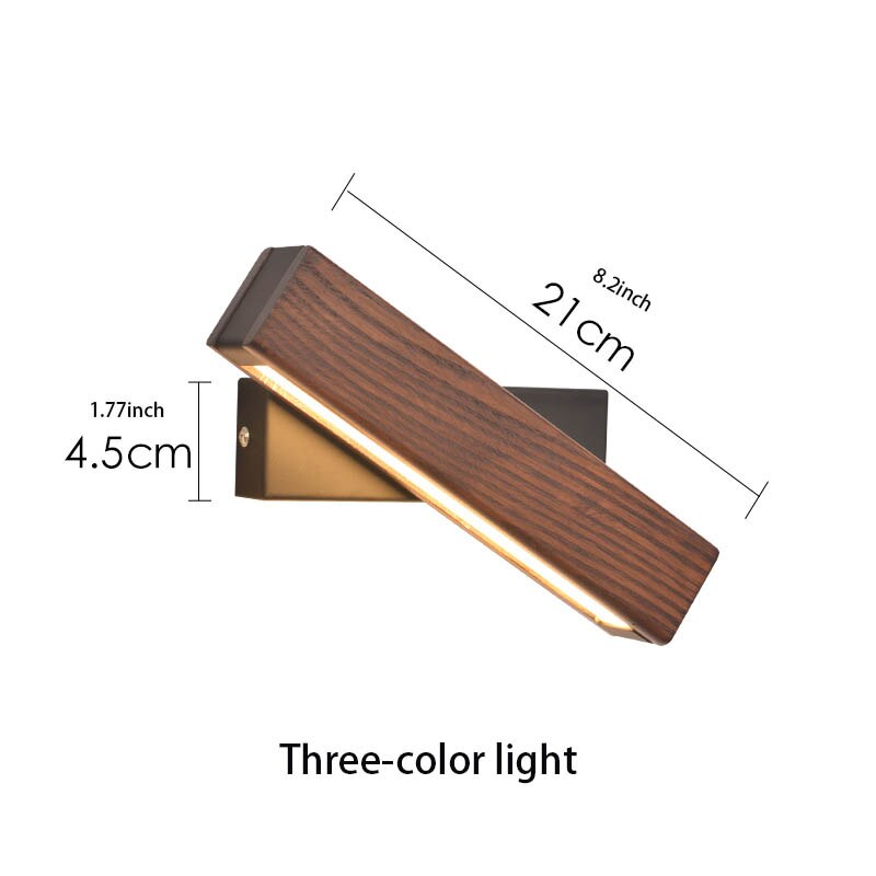 TimberLuxe - Moderne Houten LED Wandlamp