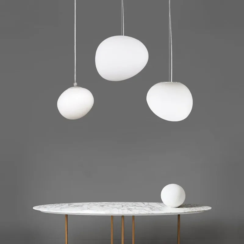 CelestialGlow – Ronde Glazen Hanglamp voor Moderne Sfeer