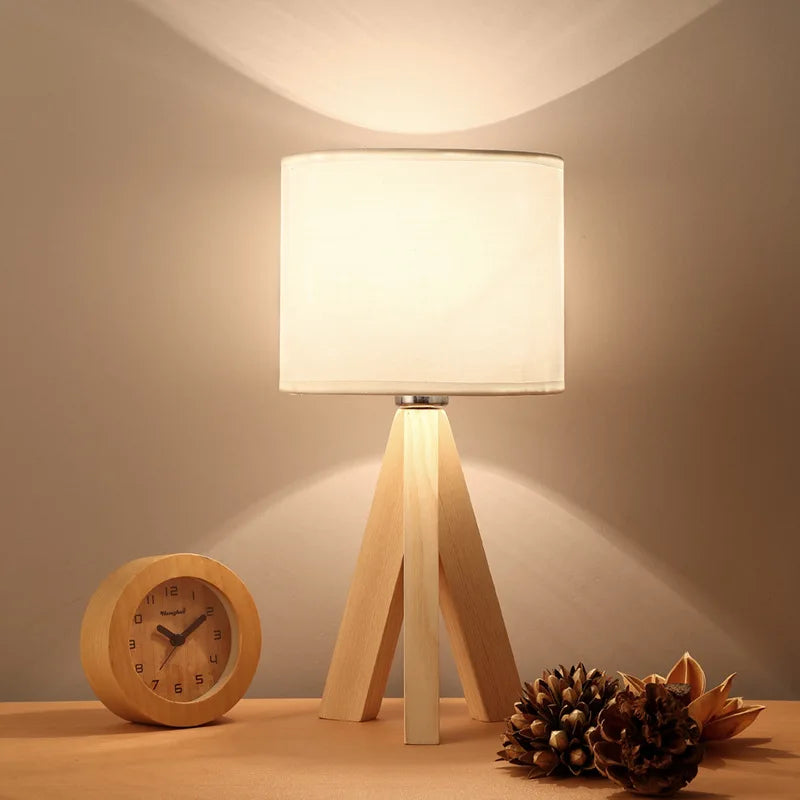 WoodAura - Moderne Houten Tafellamp met LED-verlichting