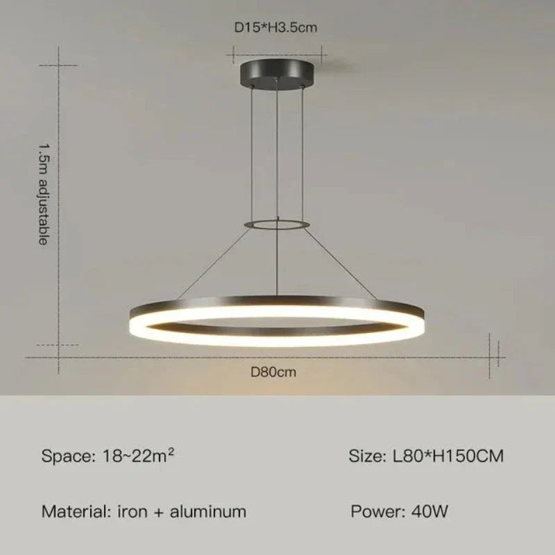 AuraLoom - Slanke Moderne LED Hanglamp