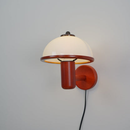 CapLuxe - Rustieke Houten Paddestoel Wandlamp