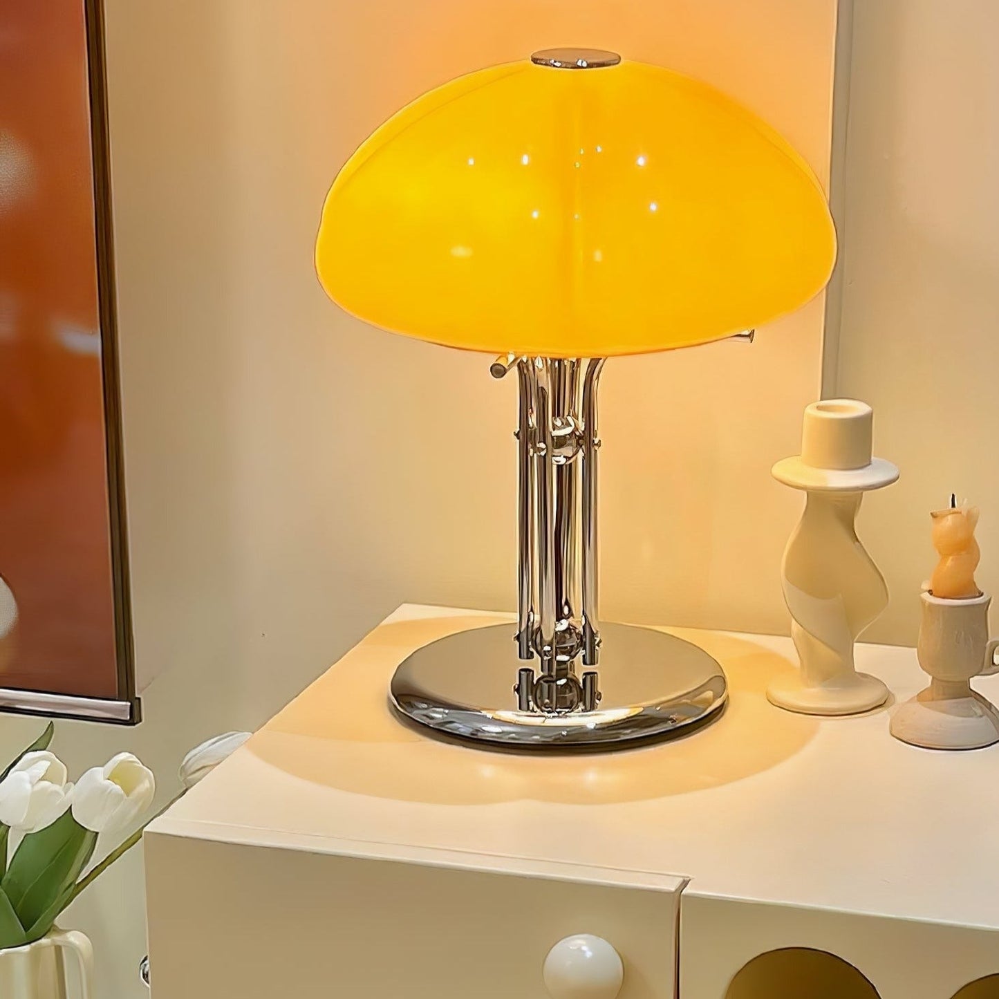 Luxe Lichtgevende Champignon Tafellamp | Een Tijdloos Design voor Jouw Woonruimte