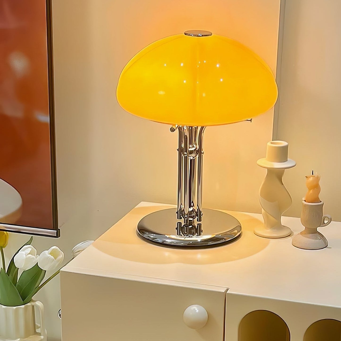 Luxe Lichtgevende Champignon Tafellamp | Een Tijdloos Design voor Jouw Woonruimte