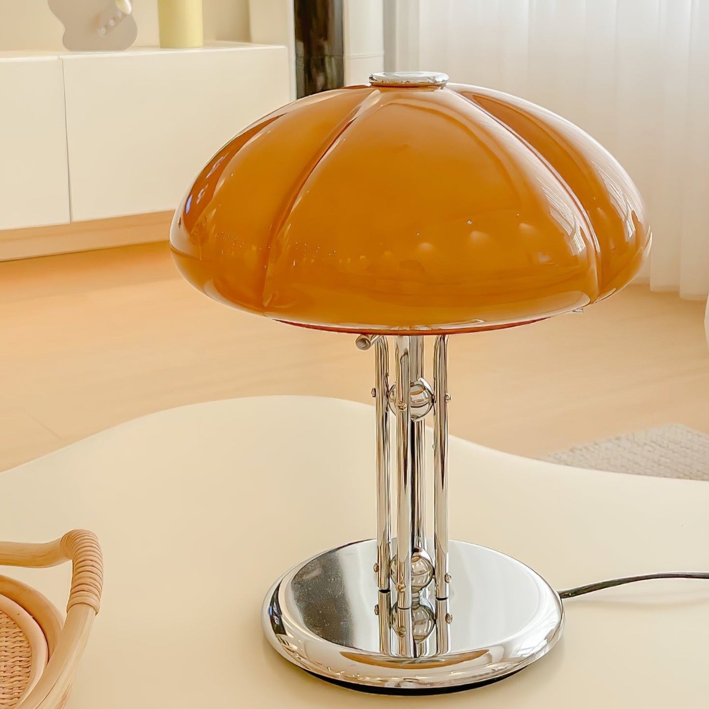 Luxe Lichtgevende Champignon Tafellamp | Een Tijdloos Design voor Jouw Woonruimte