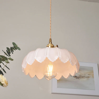 Floriana – Vintage Glazen Hanglamp in Bloemvorm