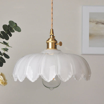 Floriana – Vintage Glazen Hanglamp in Bloemvorm