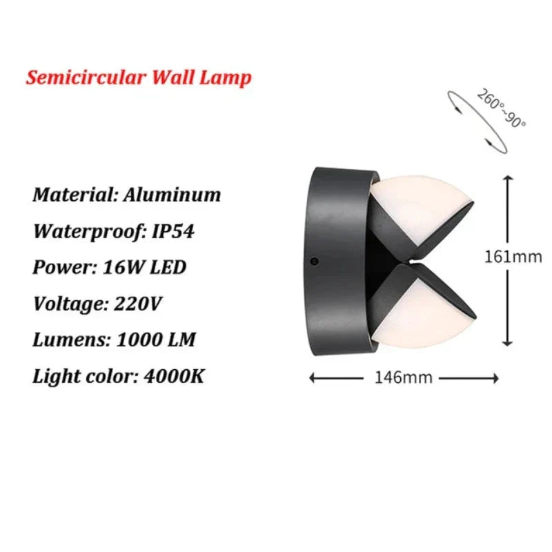 LumiVista - Moderne LED Buitenwandlamp