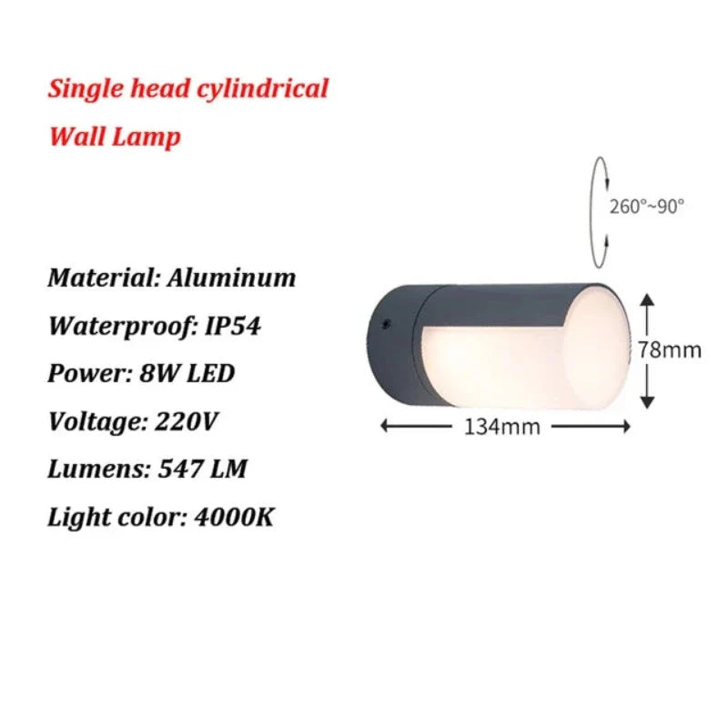 LumiVista - Moderne LED Buitenwandlamp