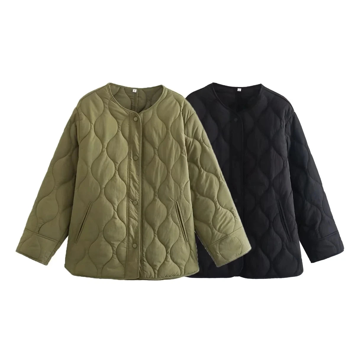 Jade - Dames Oversized Quilted Jas | Groene Gewatteerde Winterjas